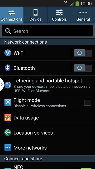 Press Wi-Fi.