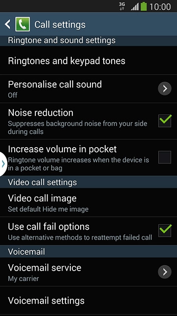 Press Voicemail settings.