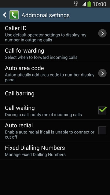 Press Fixed Dialling Numbers.