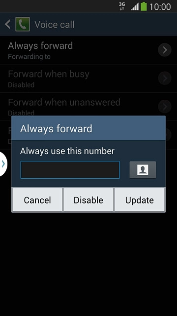 Press Disable.Repeat until all diverts have been cancelled.