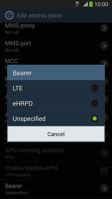 Press Unspecified.