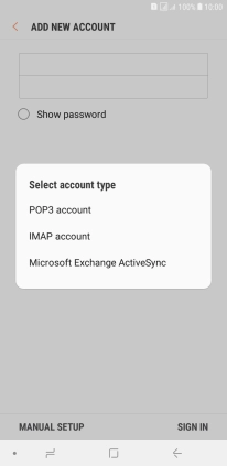 Press POP3 account.