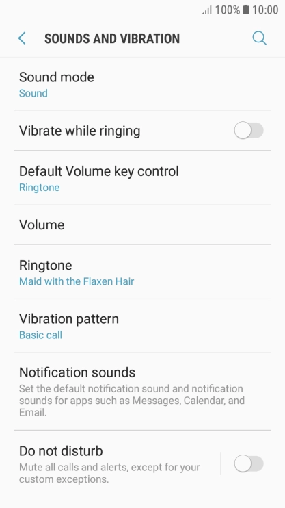 Press the Home key to return to the home screen.