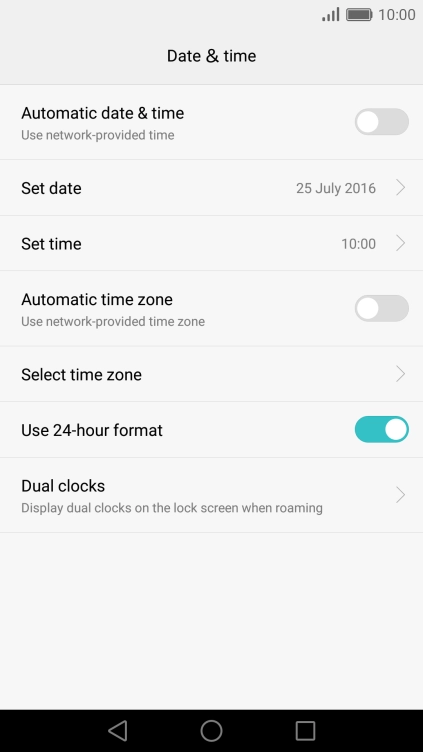 Press the Home key to return to the home screen.