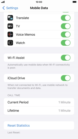 Press the indicator next to 