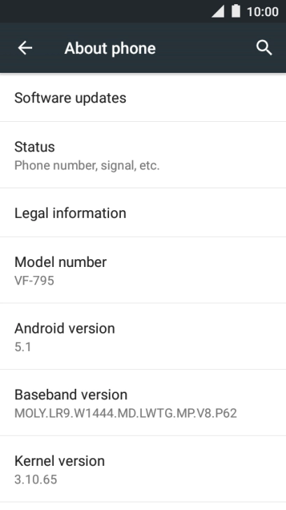 Press Software updates. If a new software version is available, it's displayed. 
Follow the instructions on the screen to update the phone software.