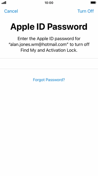Press Turn Off.