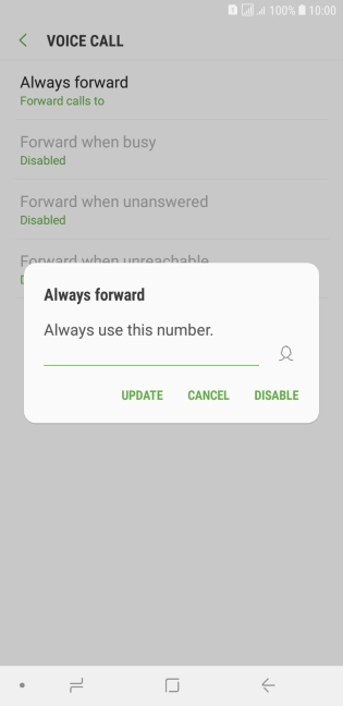Press DISABLE.