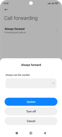 Press Turn off.
