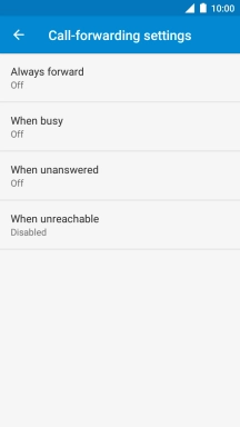 Press the required divert type.