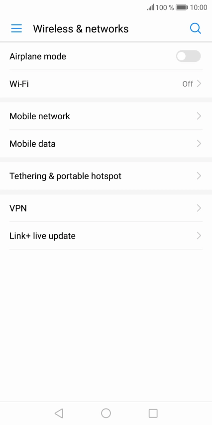 Press Mobile data.