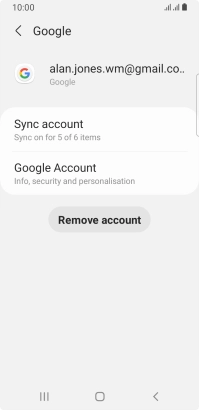Press Sync account.