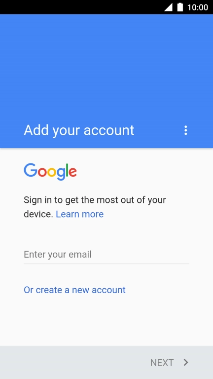 Press Enter your email and key in the username for your Google account.