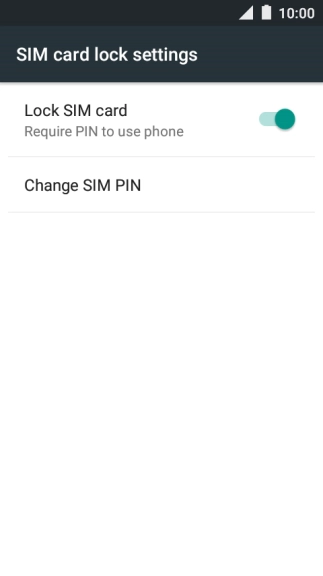Press Lock SIM card to turn the function on or off.