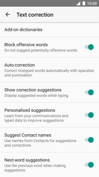 Press the Home key to return to the home screen.
