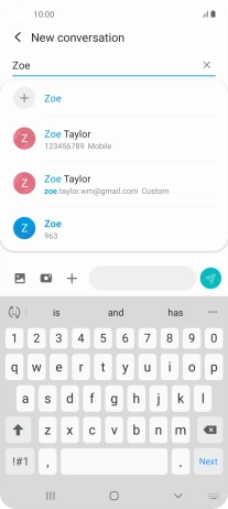 Press the required contact.
