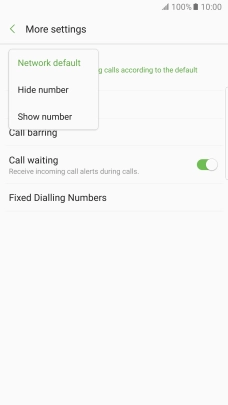 Press Show number to turn on caller identification.