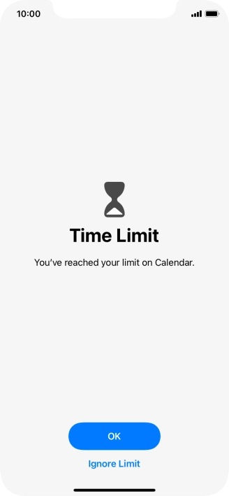 Press Ignore Limit.