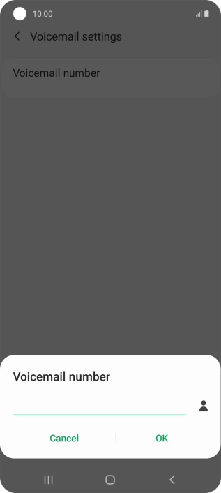 Key in (prefix) 5 (your phone number) and press OK.