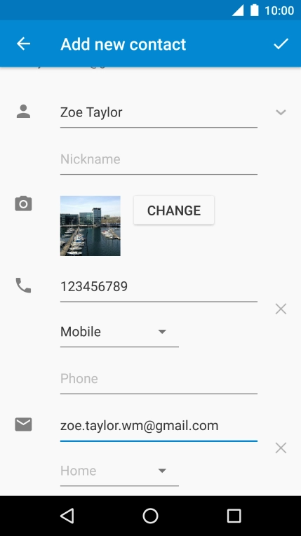 Press the drop down list below the email address.