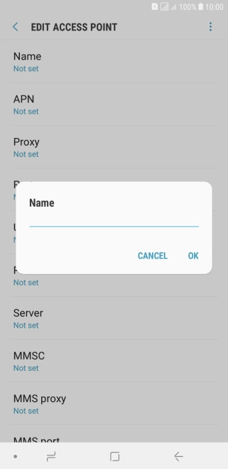 Key in Vodafone MMS and press OK.