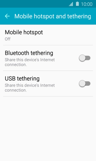 Press Mobile hotspot.