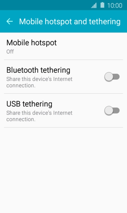 Press Mobile hotspot.