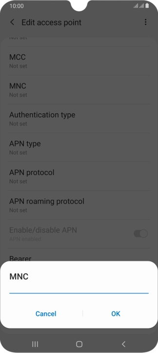 Key in 01 and press OK.