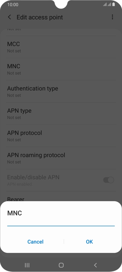Key in 01 and press OK.