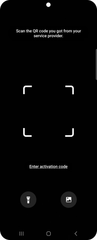 Place the QR code you've received inside the phone camera frame to scan the code.