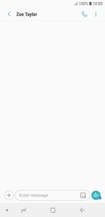 Press the text input field and write the text for your text message.