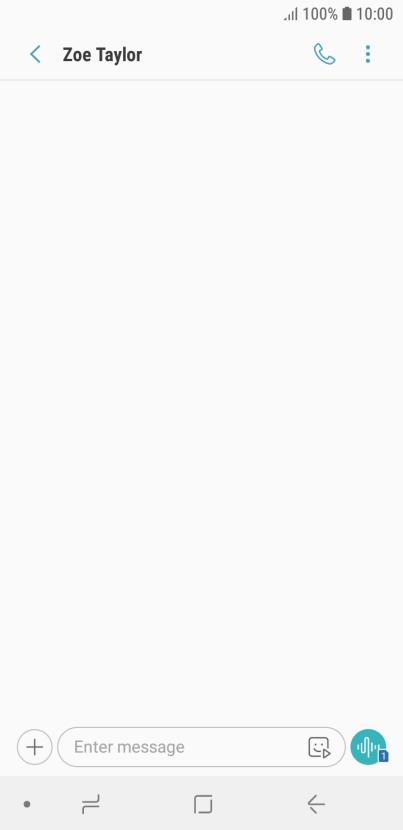Press the text input field and write the text for your text message.