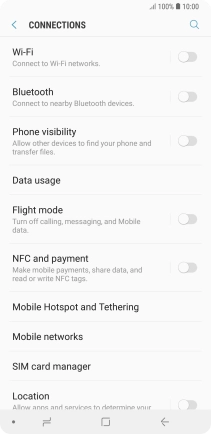 Press Mobile Hotspot and Tethering.