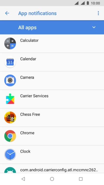 Press the required app.