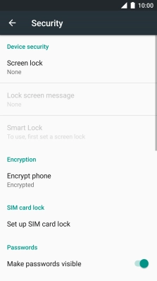 Press Set up SIM card lock.