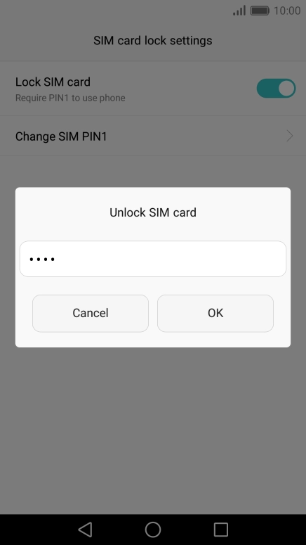 Key in your PIN and press OK.
