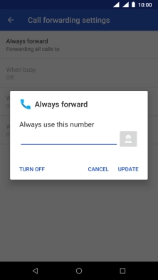 Press TURN OFF.