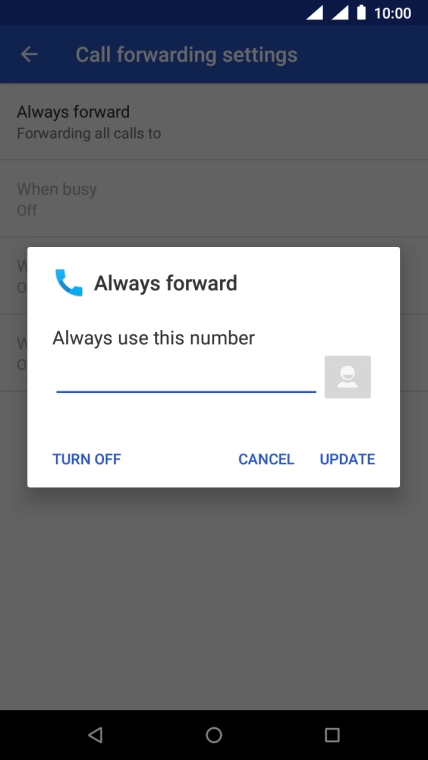 Press TURN OFF.