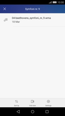 Press the required audio file.