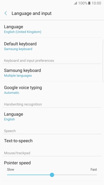 Press Samsung keyboard.