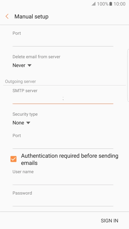 Press the drop down list below 