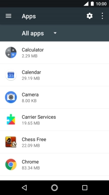 Press the required app.