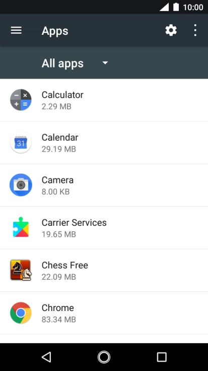 Press the required app.