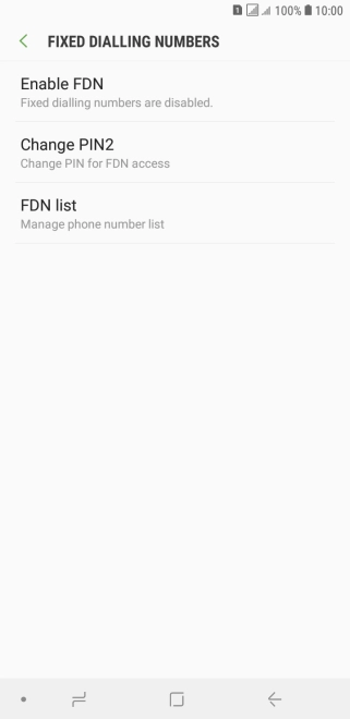 Press Enable FDN.