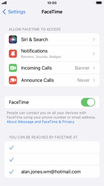 Press the indicator next to 