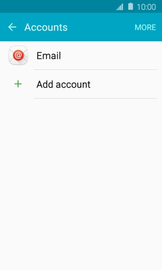 If this screen is displayed, you email account has been recognised and set up automatically. Follow the instructions on the screen to key in more information and finish setting up your phone.