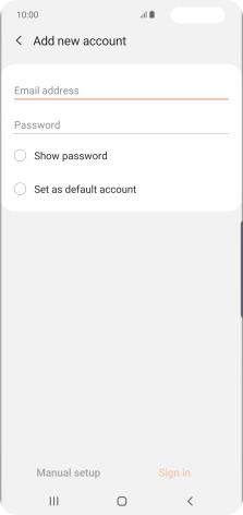 Press Email address and key in your email address.