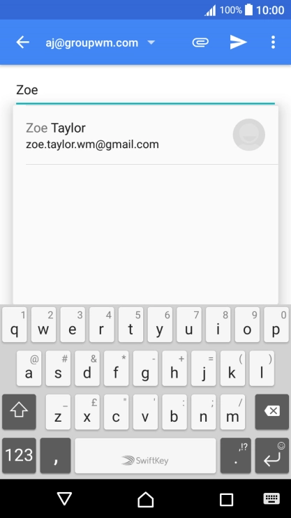Press the required contact.