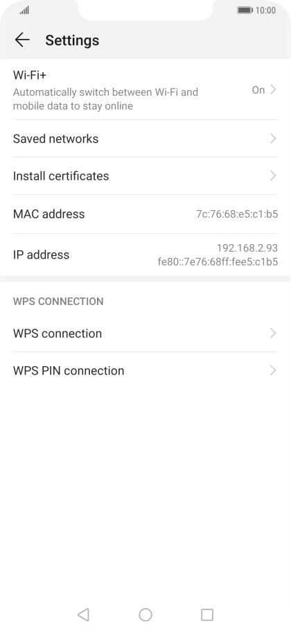 Press Wi-Fi+.