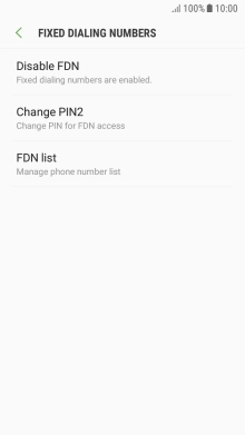 Press Disable FDN.